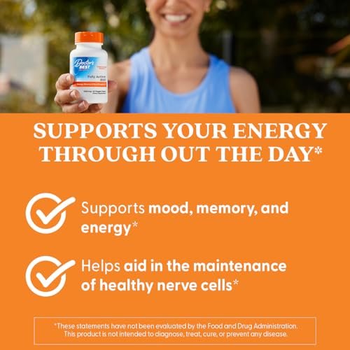 Doctor's Best Fully Active B12 1500 mcg, Non-GMO, Vegan, Gluten Free, Supports Healthy Memory, Mood and Circulation, 60 Count - görsel 6