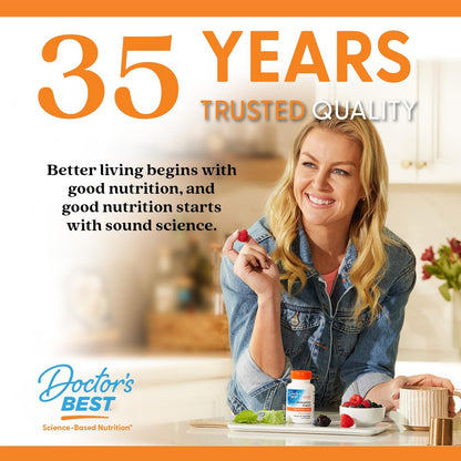 Doctor's Best Fully Active B12 1500 mcg, Non-GMO, Vegan, Gluten Free, Supports Healthy Memory, Mood and Circulation, 60 Count
