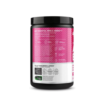 Optimum Nutrition Amino Energy - Pre Workout with Green Tea, BCAA, Amino Acids, Keto Friendly, Green Coffee Extract, Energy Powder - Blue Raspberry, 30 Servings (Packaging May Vary)