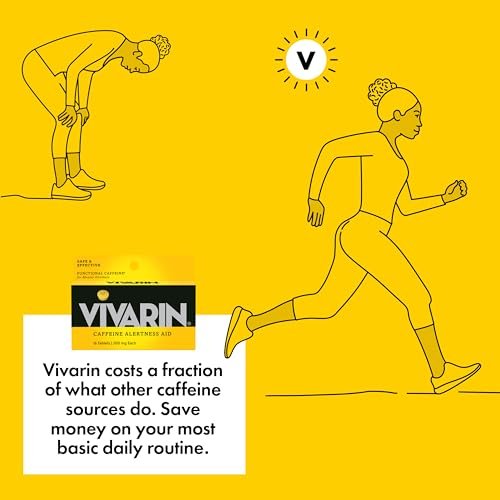 Vivarin Caffeine Pills, 200mg Caffeine per Dose, Safely and Effectively Helps You Stay Awake, No Sugar, Calories or Hidden Ingredients, Energy Supplement, 16 Tablets - görsel 5