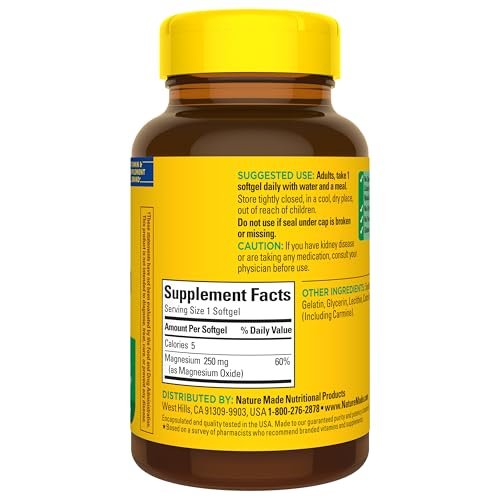 Nature Made High Absorption Magnesium Citrate 200 mg per serving, Magnesium Supplement for Muscle, Nerve, Bone and Heart Support, 90 Magnesium Gummies, 45 Day Supply - görsel 3
