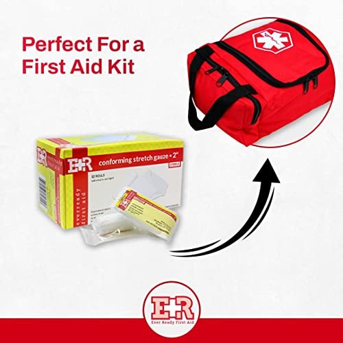 Ever Ready First Aid Sterile Conforming Gauze Roll Bandage - Box of 12-2 inch - görsel 1