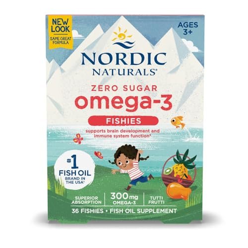 Nordic Naturals Nordic Omega-3 Fishies, Tutti Frutti - 36 Fishies - 300 mg Total Omega-3s with EPA & DHA - Healthy Brain, Mood, Vision & Immune System - Non-GMO - 36 Servings - görsel 11