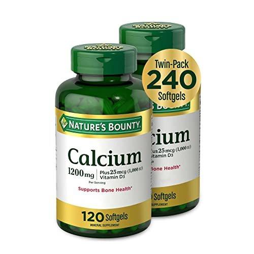Nature's Bounty Calcium 1200 mg with Vitamin D3 - Bone Health Softgels, Calcium and Vitamin D Supplement, 120 Ct (2-Pack) - görsel 7