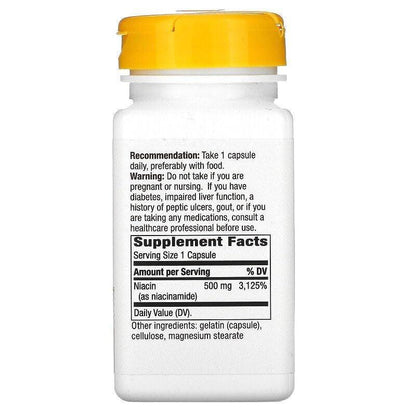 Nature's Way Niacinamide 500 mg, 100 Capsules - Vitamin B3 Supplement for Skin & Joint Health