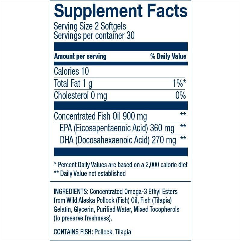 Wiley's Finest Wild Alaskan Fish Oil Easy Swallow Minis - Omega-3 Fish Oil Supplement for Adults and Kids - Double-Strength 630mg EPA and DHA Natural Supplement - 60 Mini Softgels (30 Servings) - görsel 3