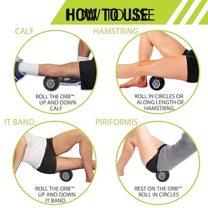 Pro-Tec Athletics Orbs, Vary in size and color, Deep Tissue Massage, Muscle Relief, Hamstring, Quadriceps, Calf, Multi-Directional Massage Ball, Enhance Performance, Adult, Working Out