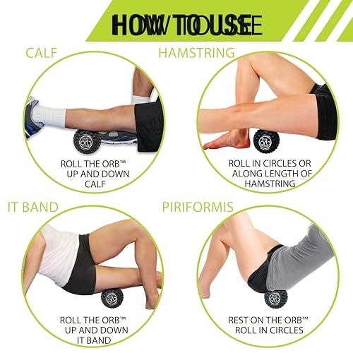 Pro-Tec Athletics Orbs, Vary in size and color, Deep Tissue Massage, Muscle Relief, Hamstring, Quadriceps, Calf, Multi-Directional Massage Ball, Enhance Performance, Adult, Working Out - görsel 5