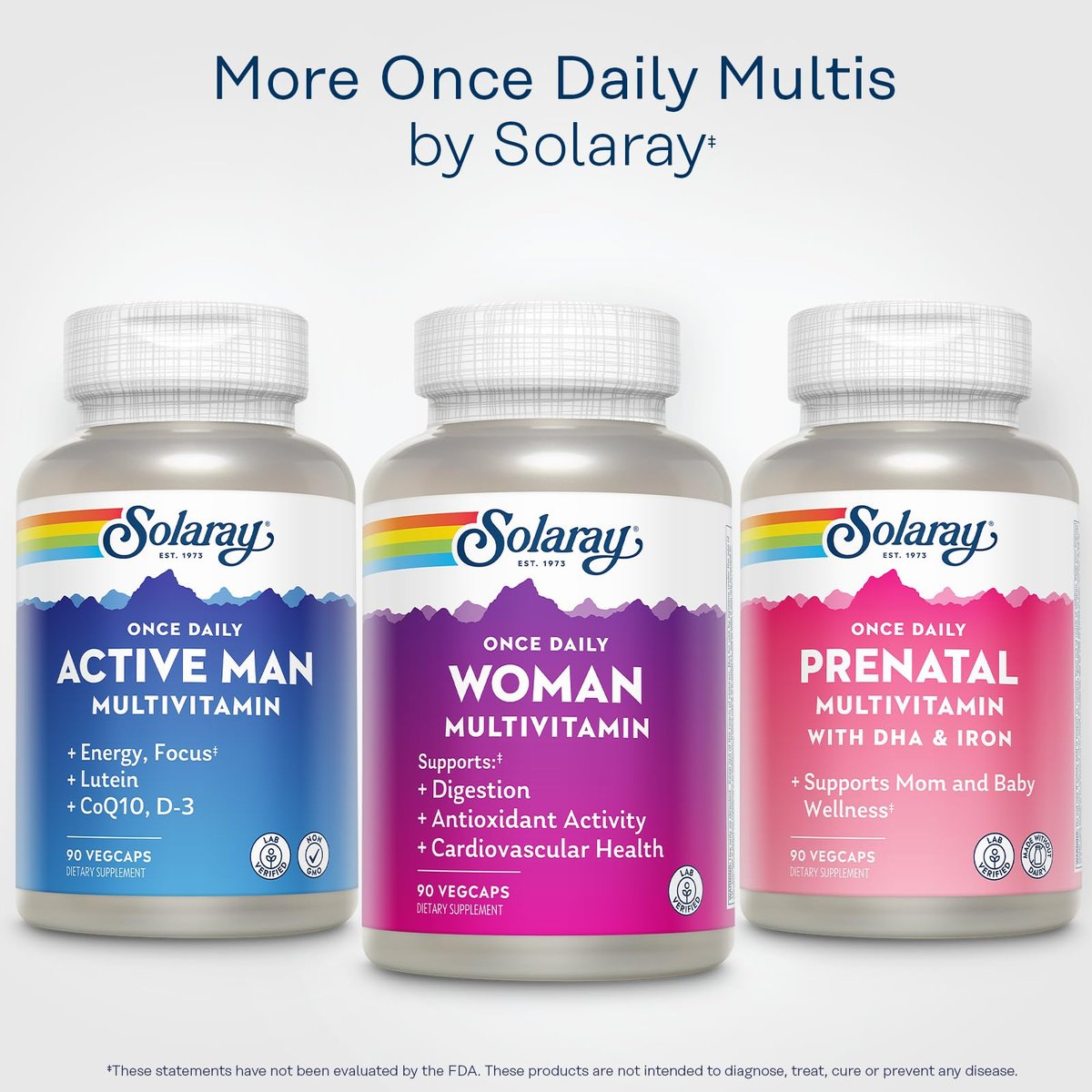 SOLARAY Once Daily Woman Multivitamin with Iron, Cellular Energy, Digestion, Red Blood Cell Support, Multivitamin for Women w/Vitamin D, Vitamin B12, Prenatal Vitamins Support w/Folic Acid, 90 Serv - görsel 6