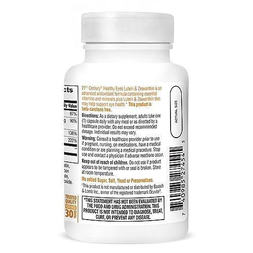 21st Century Healthy Eyes Lutein and Zeaxanthin Capsules, 60 Count - görsel 8