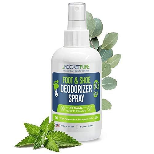 Rocket Pure Natural Foot and Shoe Deodorizer Spray, Deodorant and Odor Eliminator for Smelly Feet, Smell Remover, Formulated with Essential Oils, Made in the USA, Mint, 4 fl oz (Pack of 1) - görsel 14