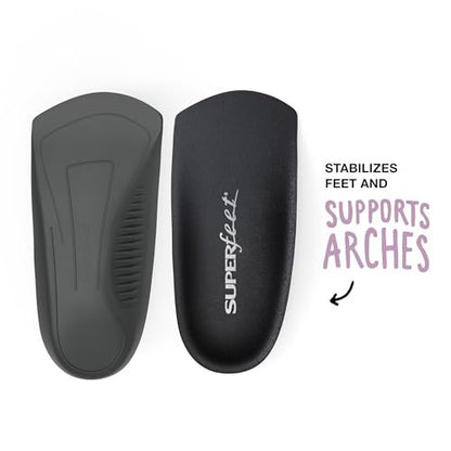 Superfeet Casual Women's Easyfit Insoles for Everyday Wear with Drop-In Arch Support - Size 8.5-10 Women, Raven
