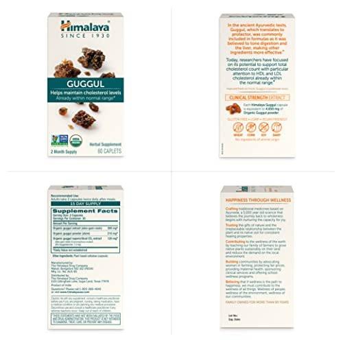 Himalaya Guggul - Herbal Liver Support for Liver Detox, Cholesterol, HDL & LDL Support - Vegan, Non-GMO, Gluten Free, 720 mg, 60 Capsules - görsel 10