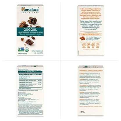 Himalaya Guggul - Herbal Liver Support for Liver Detox, Cholesterol, HDL & LDL Support - Vegan, Non-GMO, Gluten Free, 720 mg, 60 Capsules