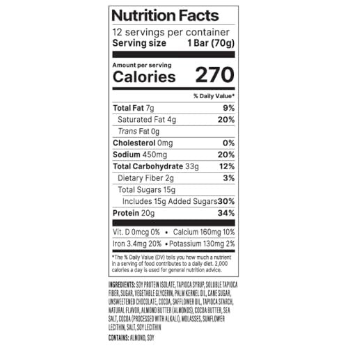PROBAR PROTEIN Bar, Cookie Dough, Non-GMO, Gluten-Free, Plant-Based, 12 Count - görsel 8