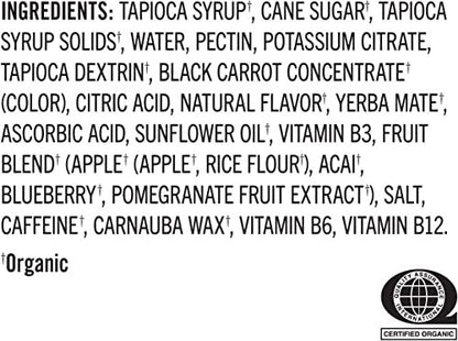 PROBAR - Bolt Organic Energy Chews, Berry Blast, Non-GMO, Gluten-Free, USDA Certified Organic, Healthy, Natural Energy, Fast Fuel Gummies with Vitamins B & C (12 Count)