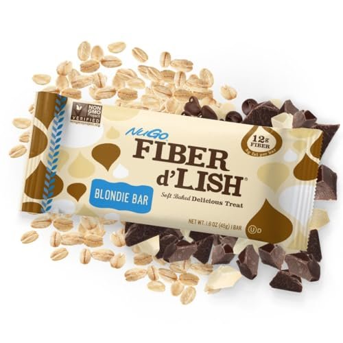 NuGo Fiber d'Lish Blondie - 12g High Fiber, 160 Calories, 16 Count - görsel 1