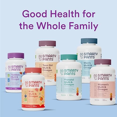 SmartyPants Fiber Supplement & Multivitamin for Men & Women: Multivitamin Fiber Gummies with Vitamin D3, C, Vitamin B12, B6, A, K & Zinc, Omega 3 Fish Oil (EPA/DHA), Biotin, 180 Count (30 Day Supply) - görsel 12