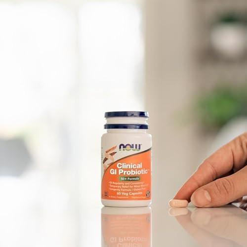 NOW Foods Supplements, Clinical GI Probiotic™, 50+ Formula, Strain Verified, 60 Veg Capsules - görsel 12