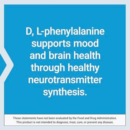 Life Extension D, L-Phenylalanine Capsules, 500 mg – Supports Mood Health, Promotes Neurotransmitter Health – Gluten-Free, Non-GMO, Vegetarian – 100 Capsules