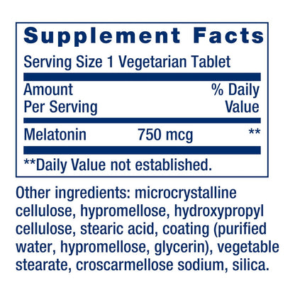 Life Extension Melatonin 6 Hour Timed Release, 750 mcg, Extended-Release Formula for Gentle Sleep Support, Healthy Circadian Rhythms, Cellular Defense, Gluten-Free, Non-GMO, Vegetarian, 60 Tablets