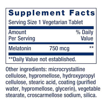 Life Extension Melatonin 6 Hour Timed Release, 750 mcg, Extended-Release Formula for Gentle Sleep Support, Healthy Circadian Rhythms, Cellular Defense, Gluten-Free, Non-GMO, Vegetarian, 60 Tablets