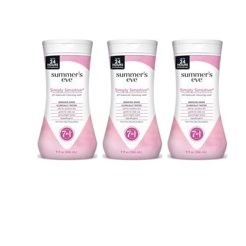 Summer's Eve Simply Sensitive Feminine Cleansing Wash, Sensitive Skin Daily Intimate Wash, Removes Odor, pH Balanced, Hypoallergenic, 9 Ounce (Pack of 1) - görsel 4