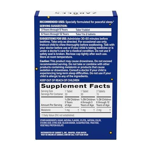 Zarbee's Melatonin Gummies 3mg Sleep Supplement to Promote Peaceful Sleep, Natural Mixed Fruit Flavor, Adults Gummy Age 12 Up, 60 Count - görsel 16