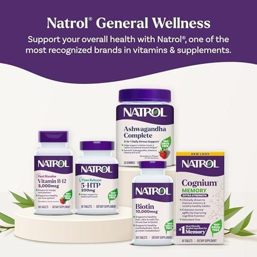 Natrol Vitamin B12 5,000 mcg, Fast Dissolve Vitamin B12 Supplement Supports a Healthy Nervous System and Energy Metabolism, 100 Tablets, Up to a 100 Day Supply - görsel 5