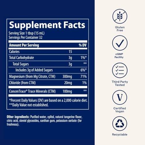Trace Minerals Liquid Magnesium LQM01 300 mg Supplement Drops - Gluten-Free Vegan Magnesium Mineral Supplement for Daily Health Support and Wellness, 16 fl oz (473 ml Bottle) - görsel 10