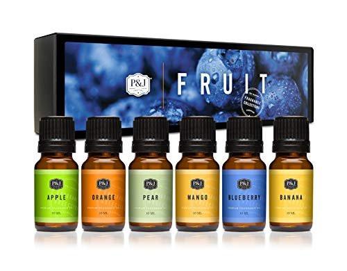P&J Trading Fragrance Oil Fruit Set | Orange, Mango, Apple, Blueberry, Banana, and Pear Candle Scents for Candle Making, Freshie Scents, Soap Making Supplies, Diffuser Oil Scents - görsel 1