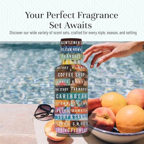 P&J Trading Summer Set of 6 Fragrance Oils - Peach, Strawberry, Plumeria, Coconut, Ocean Breeze, Pina Colada Candle Scents, Soapmaking, Diffuser Oil - görsel 1