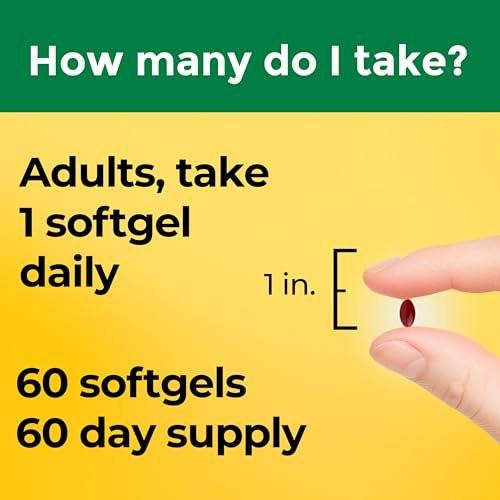 Nature Made Maximum Strength Vitamin B12 5000 mcg, Dietary Supplement for Energy Metabolism Support, 60 Softgels, 60 Day Supply - görsel 2
