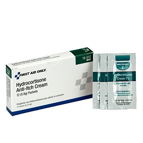 First Aid Only 18-012 Hydrocortisone Cream Packets, 12 Count - görsel 1