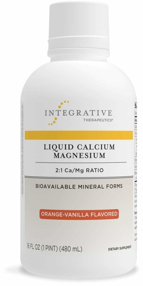 Integrative Therapeutics Liquid Calcium Magnesium 2:1 - Calcium Supplement for Bone Support* - Delicious, Liquid Formula - Does Not Contain Sugar, Gluten or Dairy - Orange Vanilla, 16 oz (32 Servings) - görsel 2