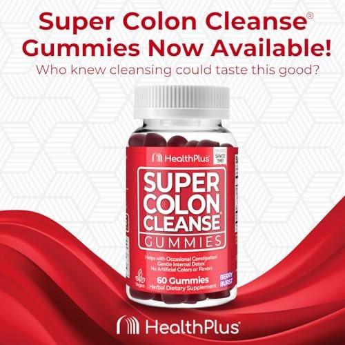 Health Plus Super Colon Cleanse 30 Day Supply of Gentle Gut Cleanse Detox, Psyllium Husk, Probiotics for Constipation Relief & Digestive Support, 120 Capsules - görsel 8