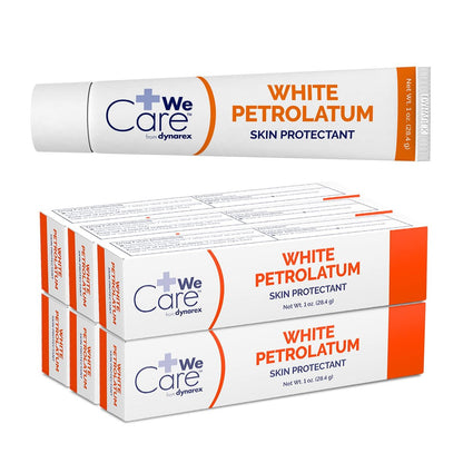Dynarex White Petrolatum, Petroleum Jelly for Dry, Damaged or Cracked Skin, Soothing White Petroleum Jelly for Minor Skin Irritations, 1 oz. Tubes, 6 Pack of Petroleum Jelly Tubes