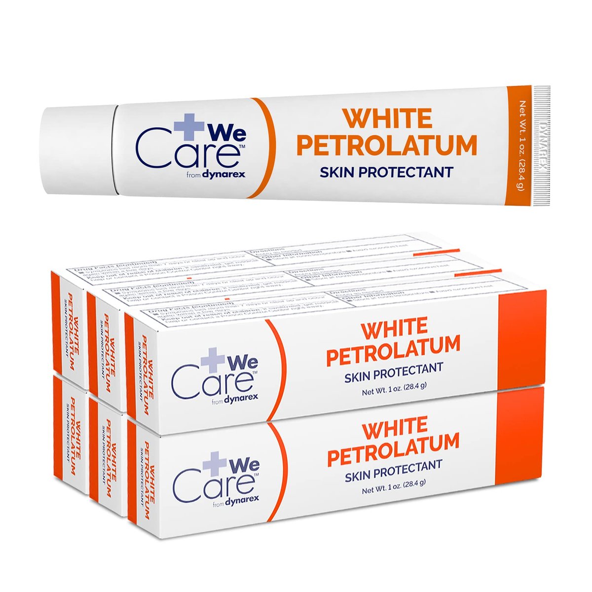 Dynarex White Petrolatum, Petroleum Jelly for Dry, Damaged or Cracked Skin, Soothing White Petroleum Jelly for Minor Skin Irritations, 1 oz. Tubes, 6 Pack of Petroleum Jelly Tubes - görsel 2