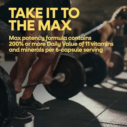 Nature's Way Alive! Max6 Potency Adult Complete Multivitamin with No Iron Added, Antioxidant Vitamins A, C, E, B-Vitamins Including Methylated B12 & Folate, Energy Metabolism Support, 90 Capsules