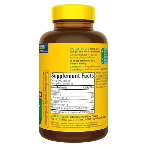 Nature Made High Absorption Magnesium Citrate 200 mg per serving, Magnesium Supplement for Muscle, Nerve, Bone and Heart Support, 60 Magnesium Gummies, 30 Day Supply - görsel 6