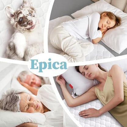 Epica Premium Ultra Plus Waterproof Sheet Protector Bed Pad, Under-pad, Quilted, Waterproof, and Washable, 34" x 52" for Children or Adults with Incontinence 34”x 52” (500 Washes ) Pack of 1