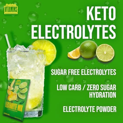 Dr. Price’s Electrolytes Powder Packets – Lemon Lime, 30 Packs | Sugar Free Electrolytes | Hydration Drink Mix, 72+ Trace Minerals, Manganese | Keto Electrolytes, Vegan, Doctor-Formulated, Made in USA