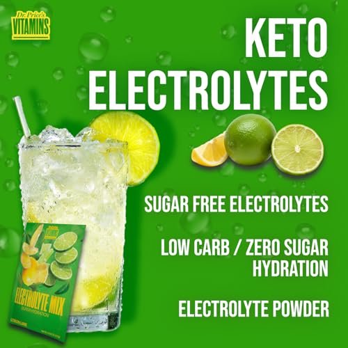 Dr. Price’s Electrolytes Powder Packets – Lemon Lime, 30 Packs | Sugar Free Electrolytes | Hydration Drink Mix, 72+ Trace Minerals, Manganese | Keto Electrolytes, Vegan, Doctor-Formulated, Made in USA - görsel 13