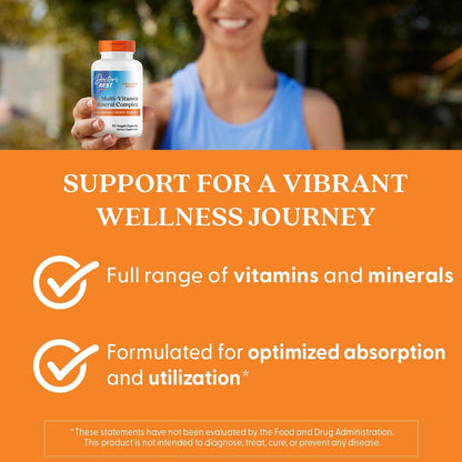 Doctor's Best Multi-Vitamin Mineral Complex - Daily Vegan Multivitamin for Women & Men, Vitamins A, C, D3, E, K2, Riboflavin, & Niacin, Health Support Supplement for Adults, Non-GMO - 90 Veg Capsules
