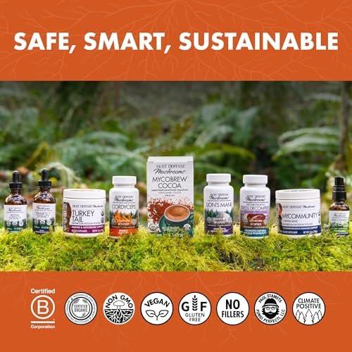 Host Defense Cordyceps Capsules – Immune & Energy Support Supplement – Kidney Health Supplement with Cordyceps – Fitness Support Supplement to Aid Oxygen Uptake – 30 Capsules (15 Servings) - görsel 11
