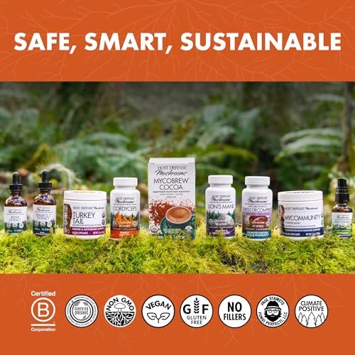Host Defense Cordyceps Capsules - Immune & Energy Support Supplement - Kidney Health Supplement with Cordyceps - Fitness Support Supplement to Aid Oxygen Uptake - 60 Capsules (30 Servings)* - görsel 5