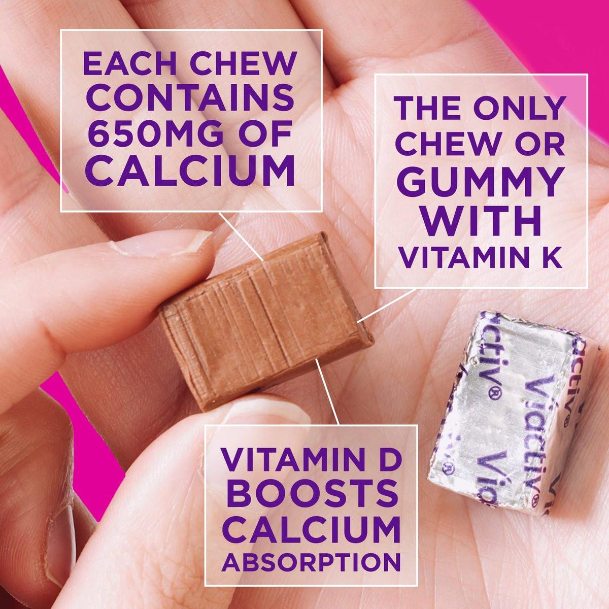 Viactiv Calcium + Vitamin D3 Supplement Soft Chews, Milk Chocolate, 60 Chews - Calcium Dietary Supplement for Bone Health - görsel 3