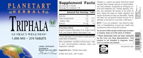 Planetary Herbals Triphala 1000mg - 270 Tablets - görsel 4