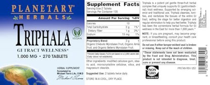Planetary Herbals Triphala 1000mg - 270 Tablets