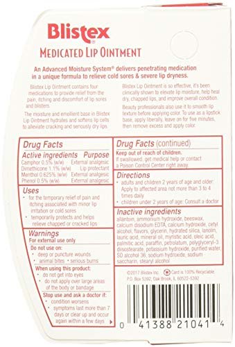 Blistex Lip Ointment Medicated 0.35 oz (Pack of 3) - görsel 3